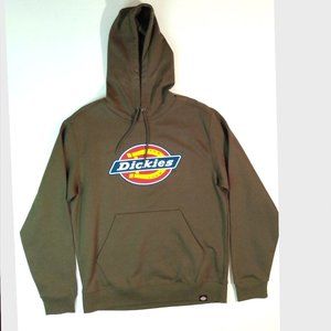 Dickies Hoodie Sweatshirt Men's Medium Tri-Color Logo Fleece Military Green